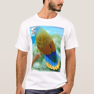 Utsatt för fara papegojaT-tröja för St Vincent Tee Shirt