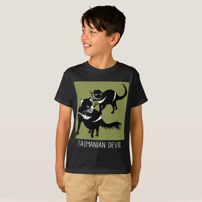 Utsatt för fara Tasmanian djävulen - Tee Shirt (Hel framsida)