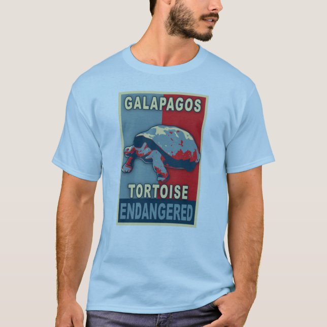 Utsatte för fara Tshirts för konst för Galapagos (Framsida)