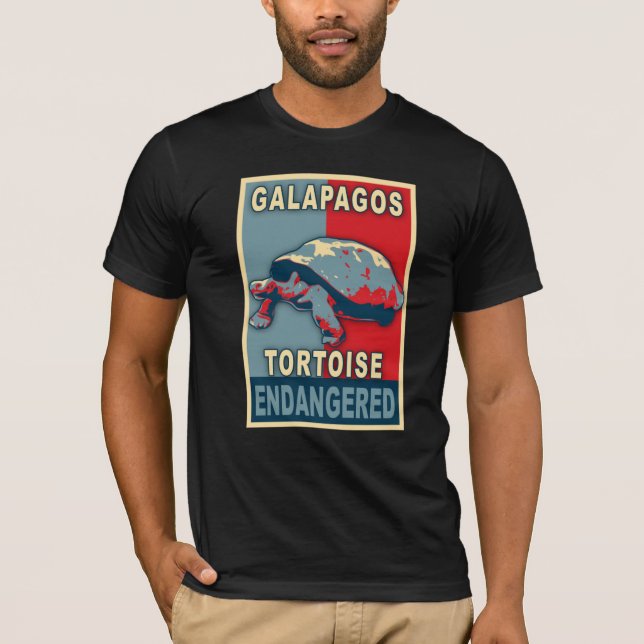 Utsatte för fara Tshirts för konst för Galapagos (Framsida)