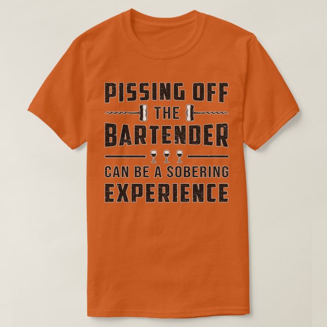 Utsättning av bartender Alcohol Pub Beer Gift T Shirt (Design framsida)