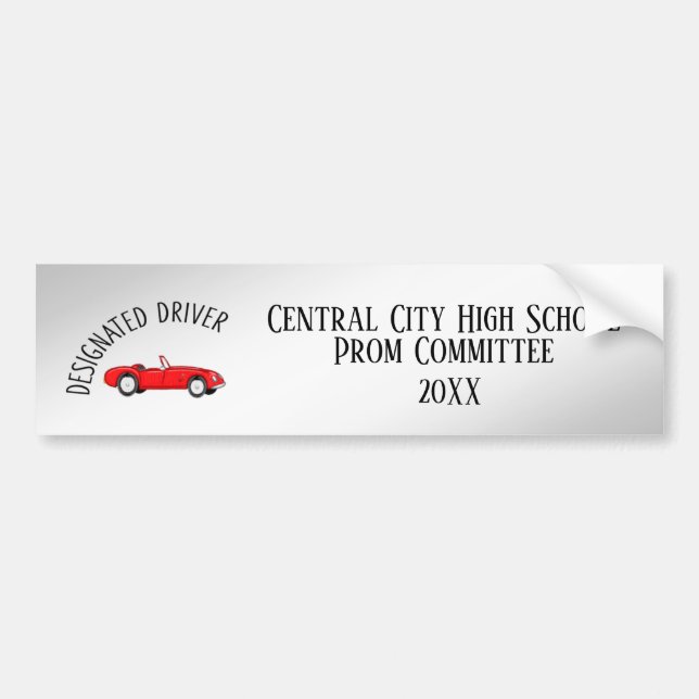 Utsedd Prom-stötfångare för drivrutin Bildekal (Framsidan)