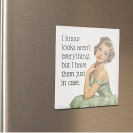 Utseende är inte allt Roligt Retro Hemmafru Magnet