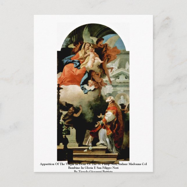 Utseende av jungfrun vykort (Framsida)