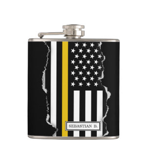 Utseende på Thin Guld Line-utsändning USA flagga Fickplunta