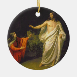 Utseendemässigt av den Jesus Kristus till Maria Julgransprydnad Keramik