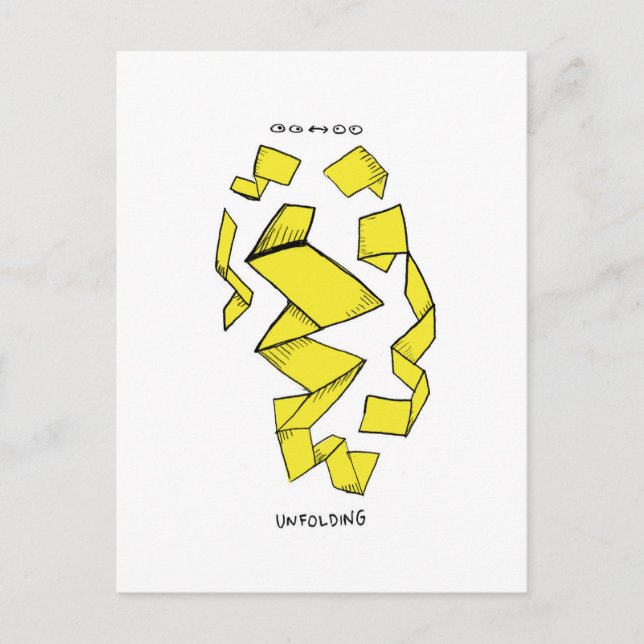 Utsida/Insida. En Abstrakt. Vykort (Framsida)