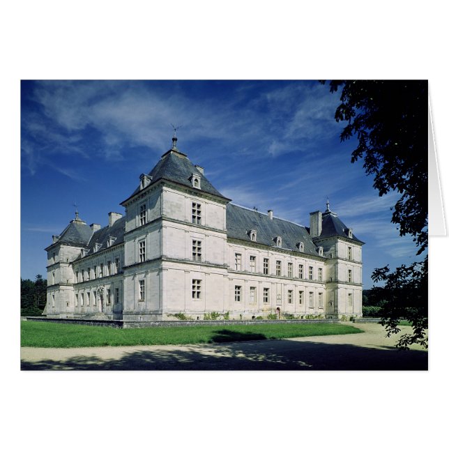 Utsidan av Chateau, byggt c.1546 Hälsningskort (Framsidan Horizontal)