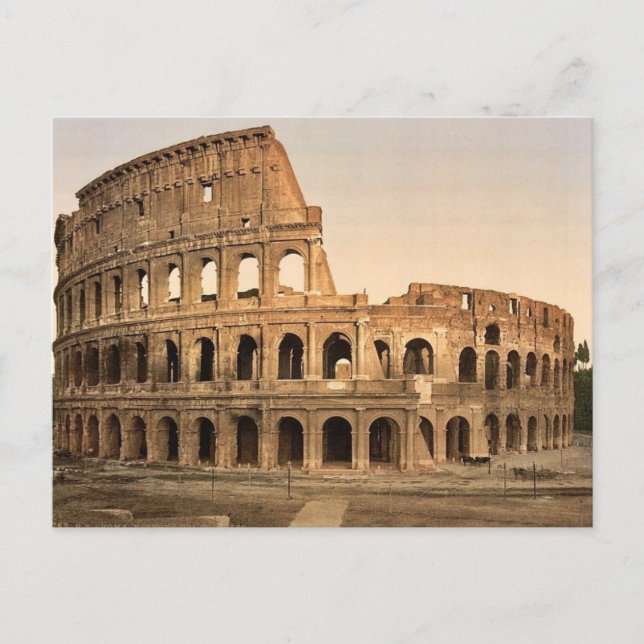 Utsidan av Coliseum, Rom, Italien Classic Phot Vykort (Framsida)