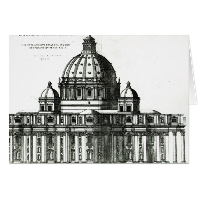 Utsidan av St. Peter's Basilica i Rom Hälsningskort (Framsidan Horizontal)