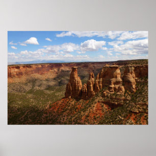 Utsikt från Canyon Rim Trail vid Colorado Monument Poster
