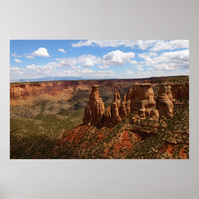 Utsikt från Canyon Rim Trail vid Colorado Monument Poster (Framsidan)