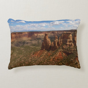 Utsikt från Canyon Rim Trail vid Colorado Monument Prydnadskudde