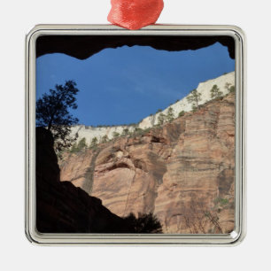 Utsikt från Devil's Staircase i Zion National Park Julgransprydnad Metall
