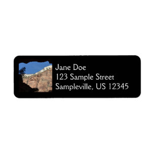 Utsikt från Devil's Staircase i Zion National Park Returadress Etikett