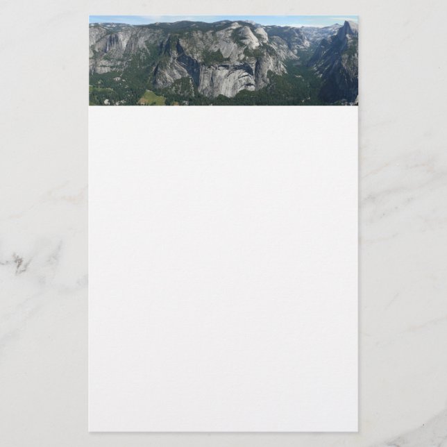 Utsikt från Glacier Point i Yosemite National Park Brevpapper (Framsida)