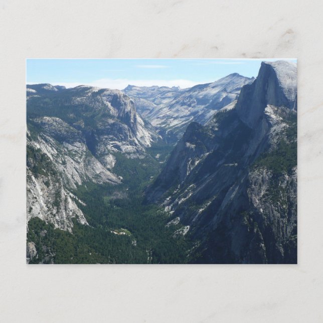 Utsikt från Glacier Point i Yosemite National Park Vykort (Framsida)