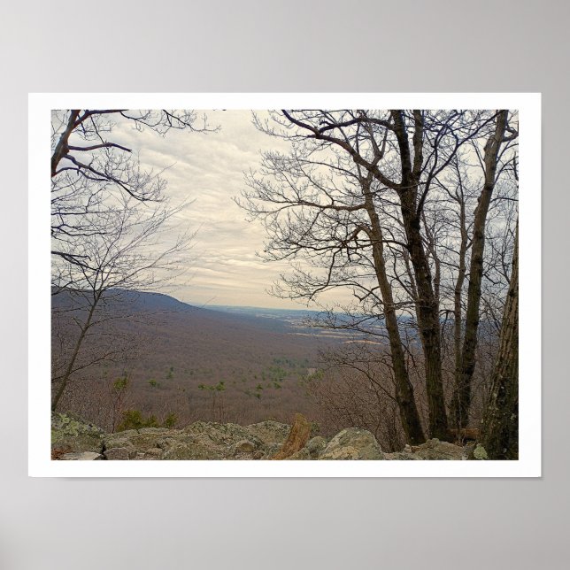 Utsikt från Hawk Mountain-affisch Poster (Framsidan)