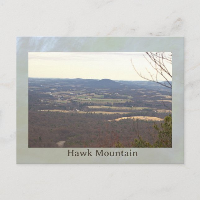 Utsikt från Hawk Mountain vykort (Framsida)