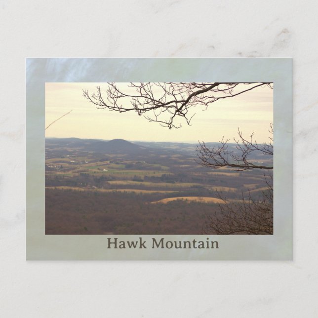 Utsikt från Hawk Mountain vykort (Framsida)