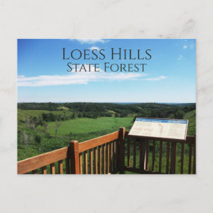 Utsikt från Loess Hills State Forest Overlook, Iow Vykort