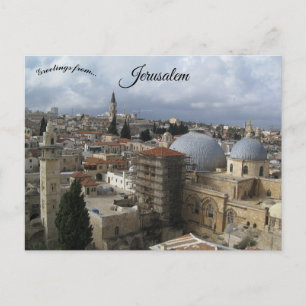 Utsikt från Lutheran Church of Redeemer Jerusalem Vykort