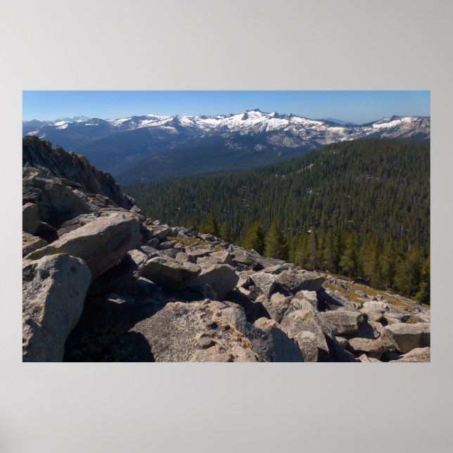 Utsikt från Mitchell Peak i Sequoia National Park Poster (Framsidan)
