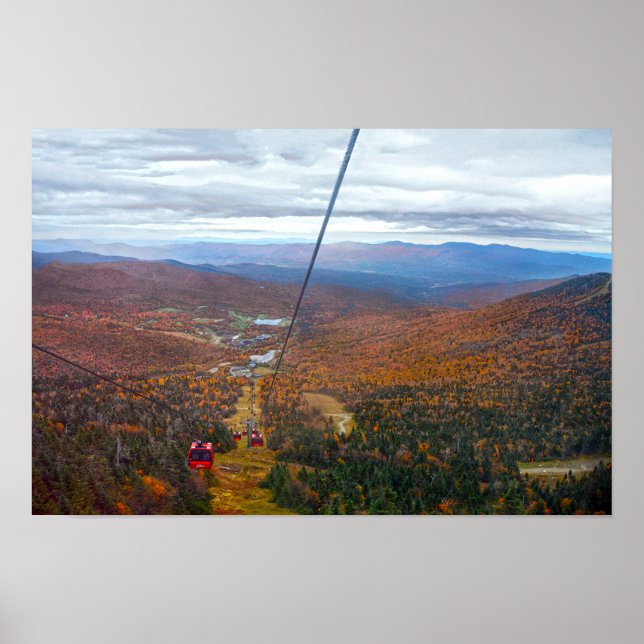 Utsikt från Mount Mansfield, Vermont, under hösten Poster (Framsidan)