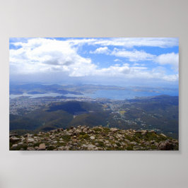 Utsikt från Mount Wellington, Tasmania, Utskrift Poster