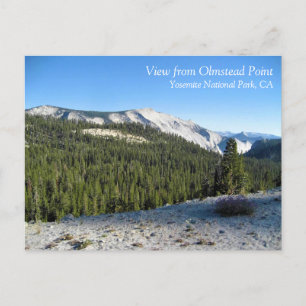 Utsikt från Olmstead Point, Yosemite, CA Vykort