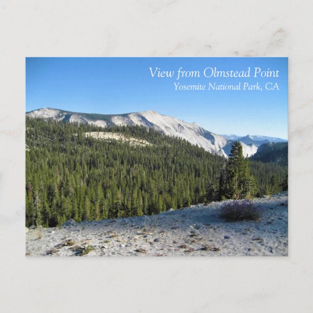 Utsikt från Olmstead Point, Yosemite, CA Vykort (Framsida)