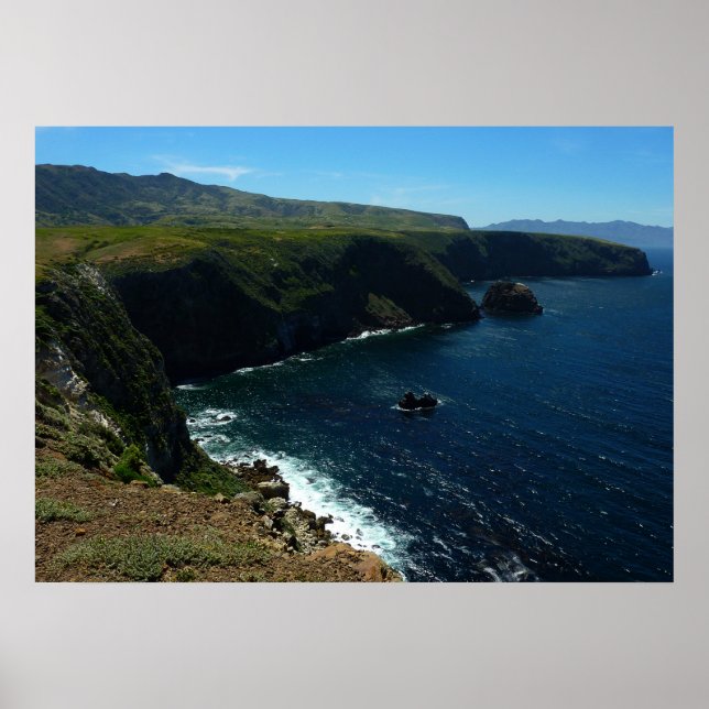 Utsikt från Santa Cruz-ön i Channel Islands Poster (Framsidan)