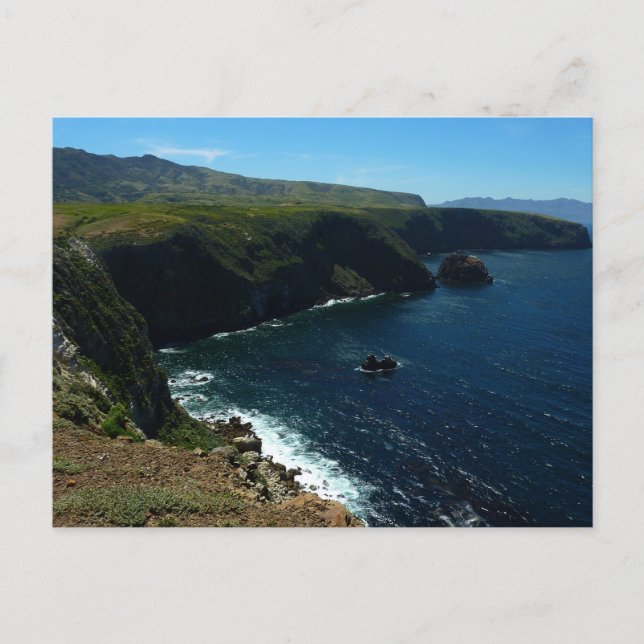 Utsikt från Santa Cruz-ön i Channel Islands Vykort (Framsida)