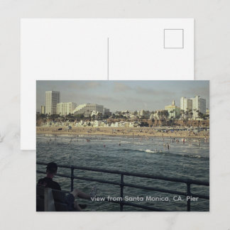 Utsikt från Santa Monica, CA. Pir Vykort