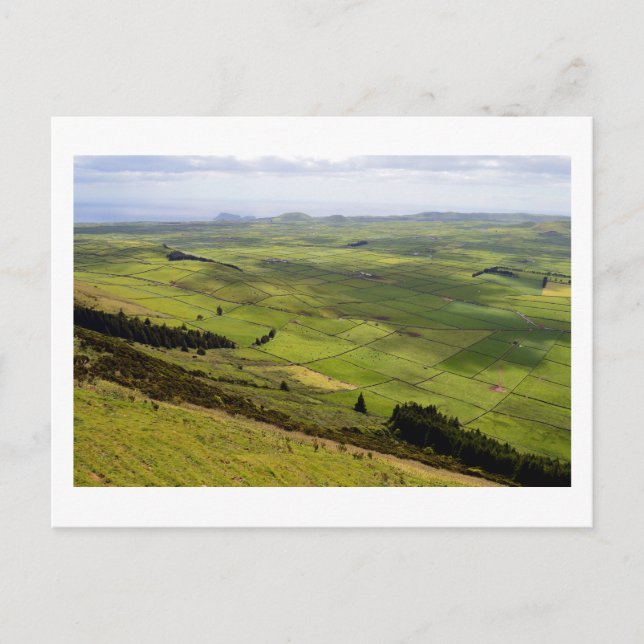 Utsikt från Serro do Cume: Terceira, Azores Vykort (Framsida)