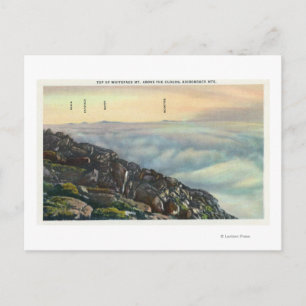 Utsikt över andra Adirondack Mountains ovan molnen Vykort