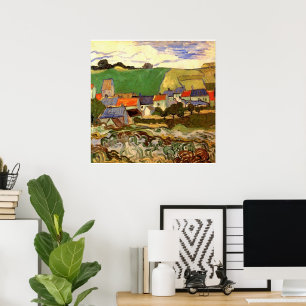 Utsikt över Auvers av Vincent van Gogh Poster