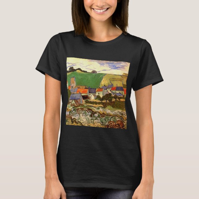 Utsikt över Auvers av Vincent van Gogh T Shirt (Framsida)