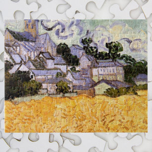 Utsikt över Auvers med kyrka av Vincent van Gogh Pussel