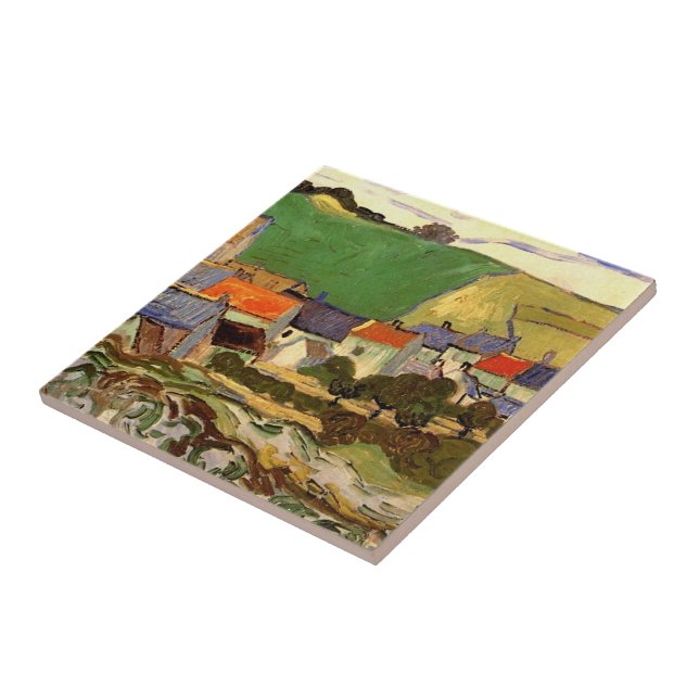 Utsikt över Auvers Vincent van Gogh. Kakelplatta (Sidan)