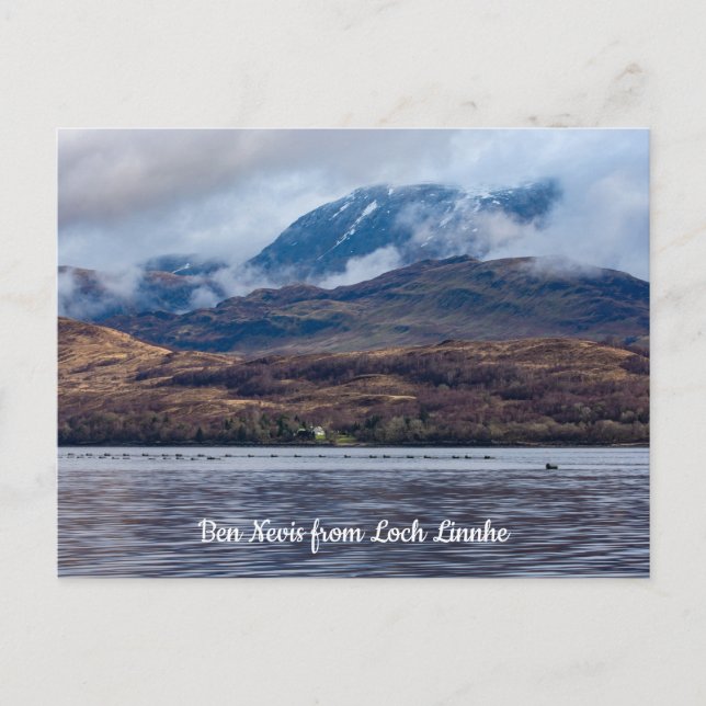 Utsikt över Ben Nevis från Loch Linnhe, Skottland Vykort (Framsida)