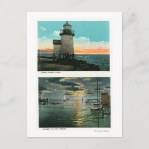 Utsikt över Brant Point Lighthouse Vykort