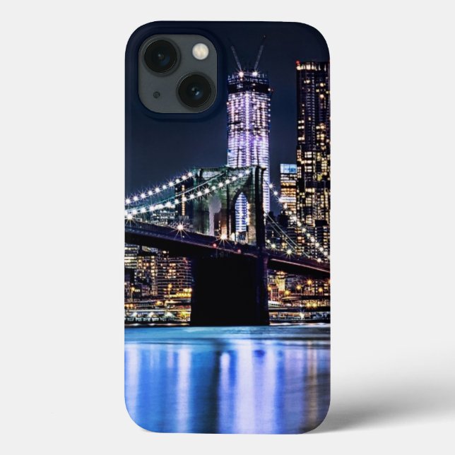 Utsikt över Brooklyn-brons reflektion i New York (Baksida)