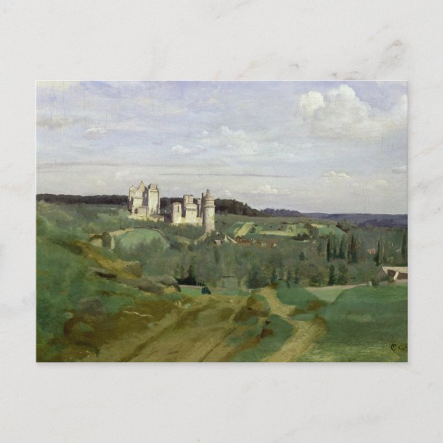 Utsikt över Chateau de Pierrefonds, c.1840-45 Vykort (Framsida)