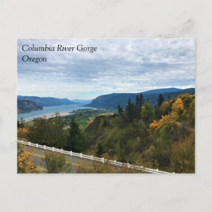 Utsikt över Columbiafloden, Columbia River Gorge,  Vykort