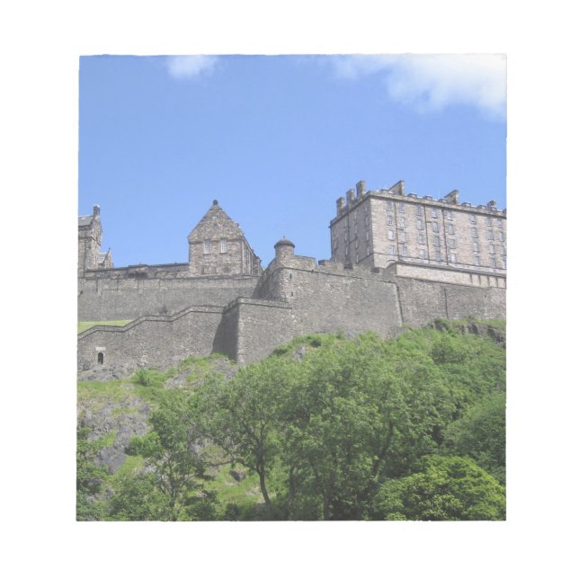 Utsikt över Edinburgh Castle, Edinburgh, Skottland Anteckningsblock (Framsida)