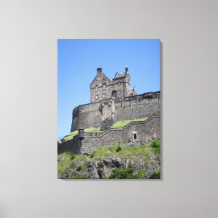 Utsikt över Edinburgh Castle, Edinburgh, Skottland Canvastryck