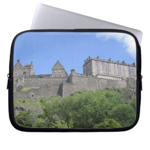 Utsikt över Edinburgh Castle, Edinburgh, Skottland Laptop Sleeve