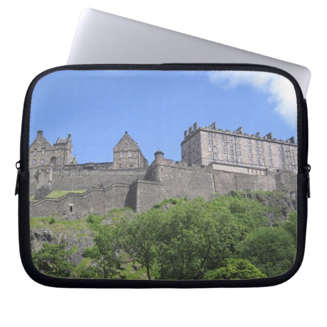 Utsikt över Edinburgh Castle, Edinburgh, Skottland Laptop Sleeve (Framsidan)