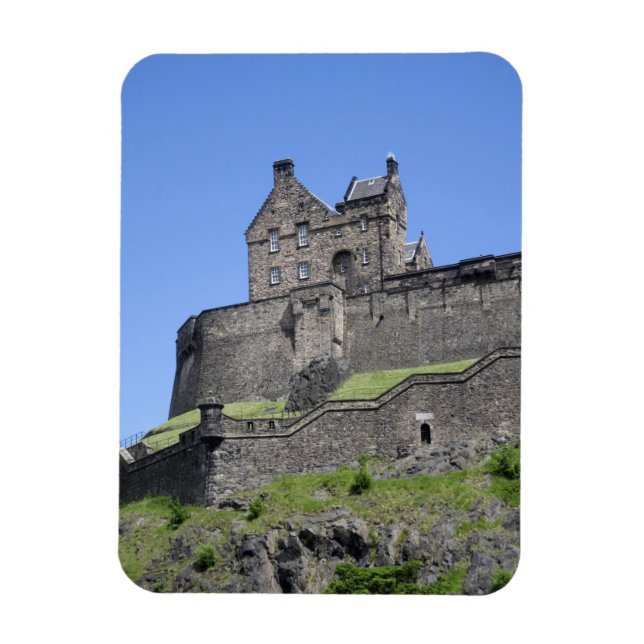 Utsikt över Edinburgh Castle, Edinburgh, Skottland Magnet (Vertikal)